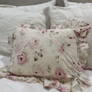 Rachel Ashwell Shabby Chic Couture Cabbage Rose Throw Pillow